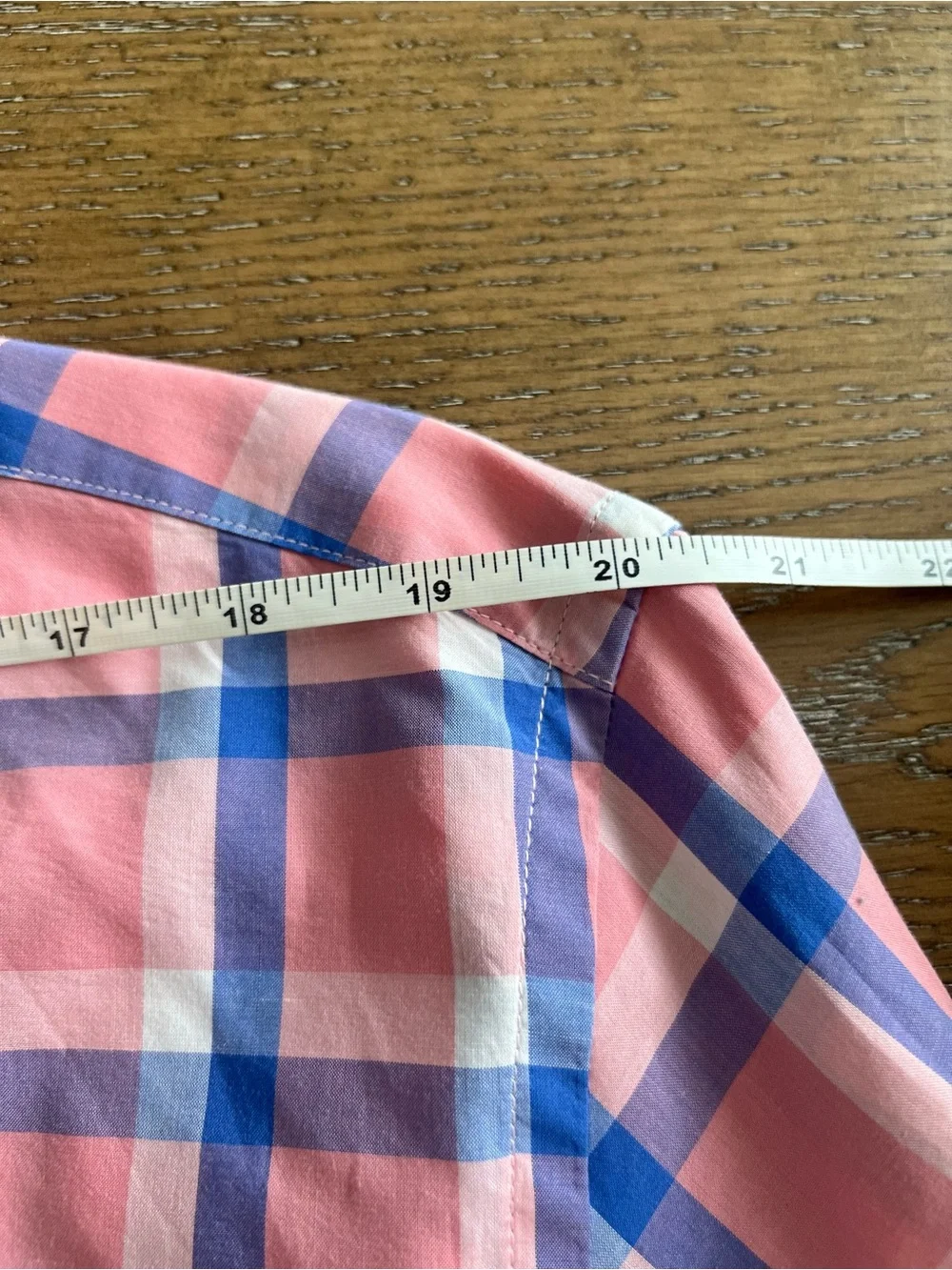J Crew Men's Pink & Blue Plaid Cotton Poplin Button-Down Shirt Size XL